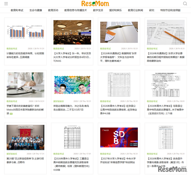 ReseMom 中国語版（簡体字）サイト公開