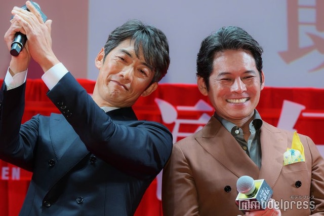連続ドラマ「北方謙三 水滸伝」 ジャパンプレミアに出席した反町隆史、織田裕二（C）モデルプレス