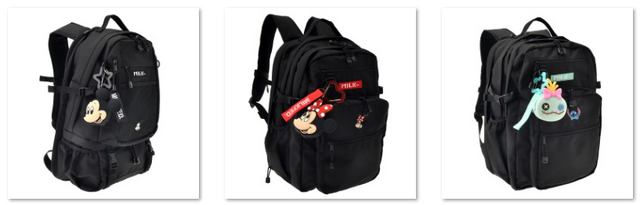 【MILKFED.】バックパック 32L 16,500円／【MILKFED.】バックパック 23L 各14,500円 © Disney