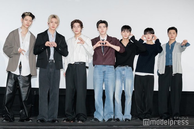 「ENHYPEN 7th Mini Album『THE SIN : VANISH』‘VAMPIRE IS COMING in TOKYO’」に出席したENHYPEN（左から）NI-KI、HEESEUNG、JAKE、SUNGHOON、JUNGWON、SUNOO、JAY（C）モデルプレス