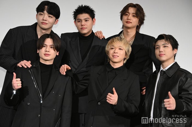 BE:FIRST／（上段左から）RYUHEI（リュウヘイ）、LEO（レオ）、JUNON（ジュノン）（下段左から）SOTA（ソウタ）、MANATO（マナト）、SHUNTO（シュント）（C）モデルプレス