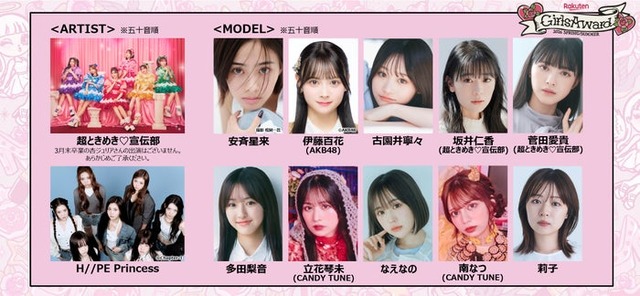 「Rakuten GirlsAward 2026 SPRING／SUMMER」出演者（提供写真）