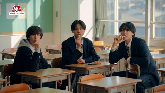 永岡蓮王、渡邉大我、伊藤篤志「チョコモナカジャンボ」「バニラモナカジャンボ」新WEBCM（提供写真）