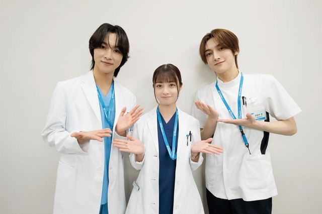 本多大夢、橋本環奈、浜川路己（C）フジテレビ