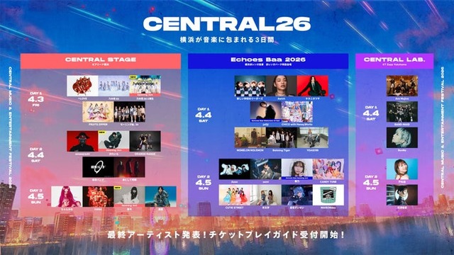 都市型フェス「CENTRAL 2026」（提供写真）