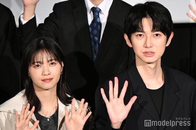 「GEMNIBUS vol.2」完成報告会に出席した西野七瀬、本郷奏多（C）モデルプレス