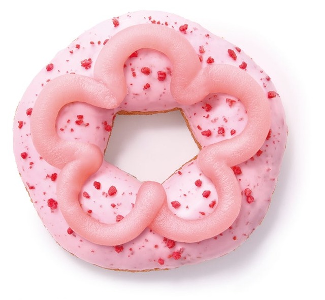 桜もちっとドーナツ 咲くいちごみるく（提供写真）