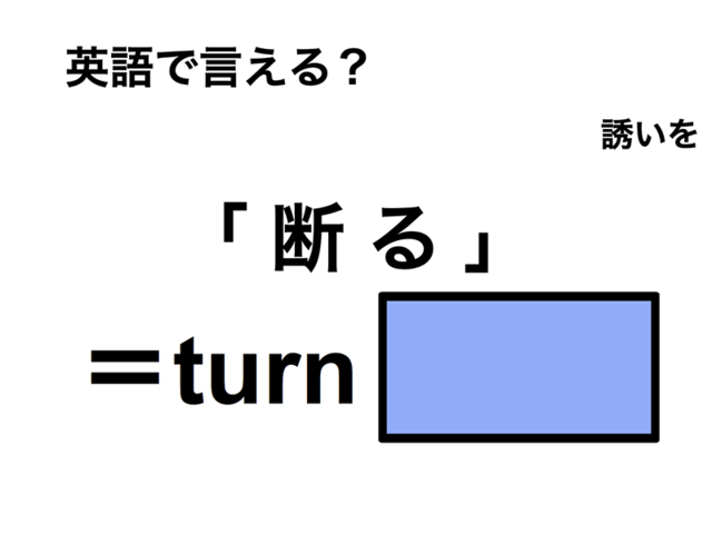 英語で「断る」は何て言う？