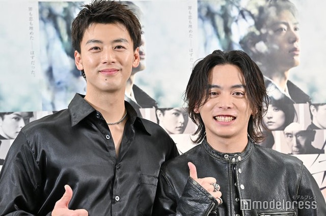 「再会～Silent Truth～」囲み取材に応じた竹内涼真、優里（C）モデルプレス
