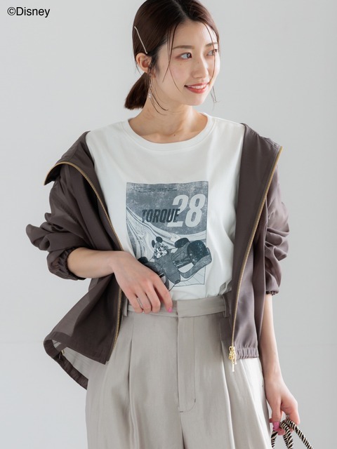 【Disney】MICKEY/フロントプリントTシャツ©Disney