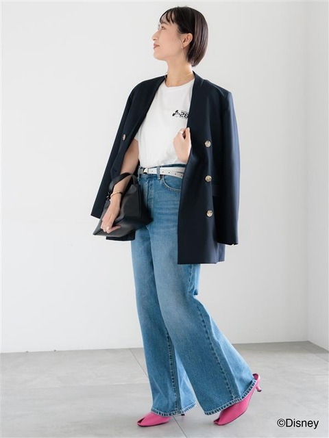 【Disney】MICKEY/ロゴプリントTシャツ©Disney