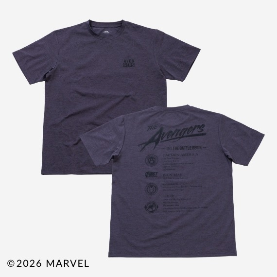 UVカットドライグラフィックTシャツ　アベンジャーズ