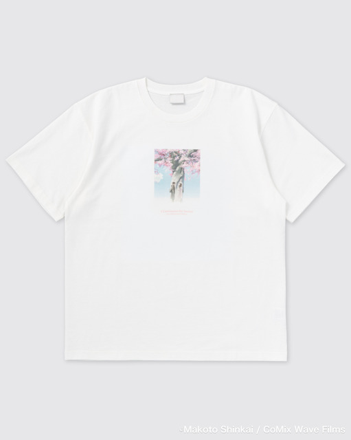 『秒速5センチメートル』×  FCW 桜花抄T　■価格：¥7,700（税込) ■サイズ：M / L / XL / XXL