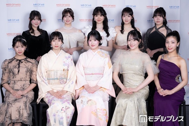 （前列左から）本田沙夢利さん、小木沙穂里さん、伊藤凌華さん、田中葵さん、齋藤真奈海さん（恒例左から）中本帆南さん、江川萌奈さん、田口心晴さん、大塚雛美さん、石井優衣さん（C）モデルプレス