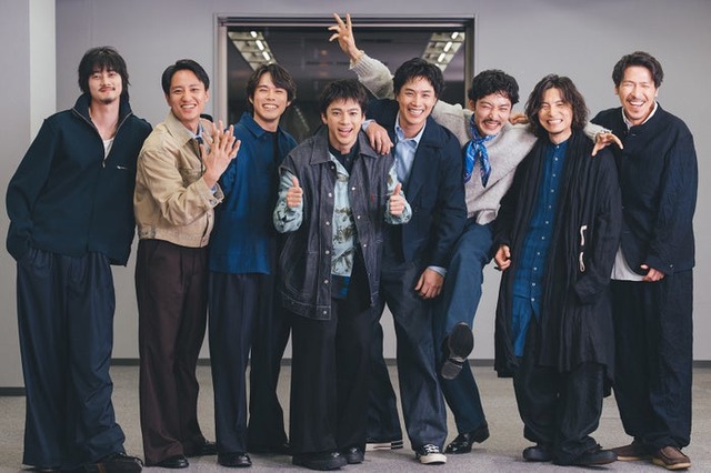 栁俊太郎、藤原季節、細田佳央太、山田裕貴、鈴木伸之、上杉柊平、宮崎秋人、岩永ひひお（C）THE SEVEN／撮影：ENO