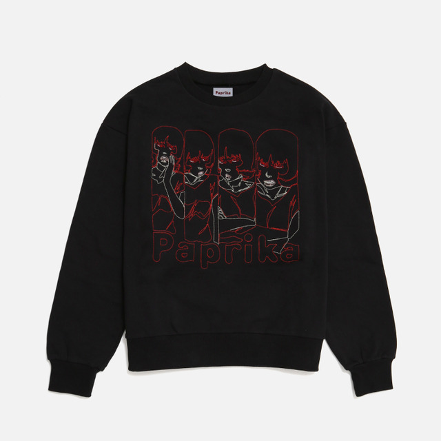 Paprika Thread-Embroidered Sweatshirt - Black　￥16,500 tax in　(C)2006 MADHOUSE / Sony Pictures Entertainment (Japan) Inc.