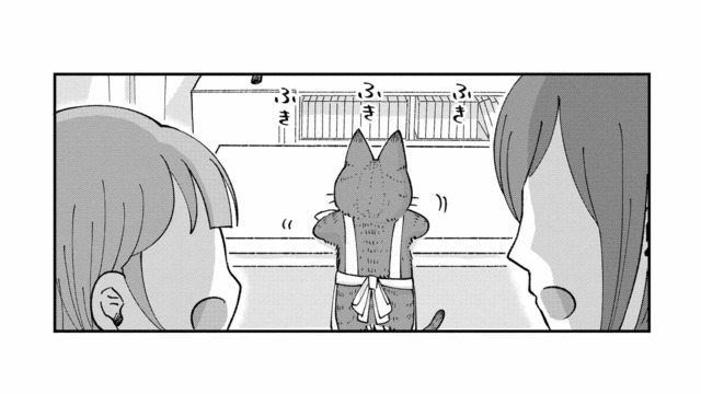 片付けをする猫のふわふわな後ろ姿…すぐに顔を近づけ吸いたくなるのは人間の本能？【家政婦よんだら猫がきた #９】