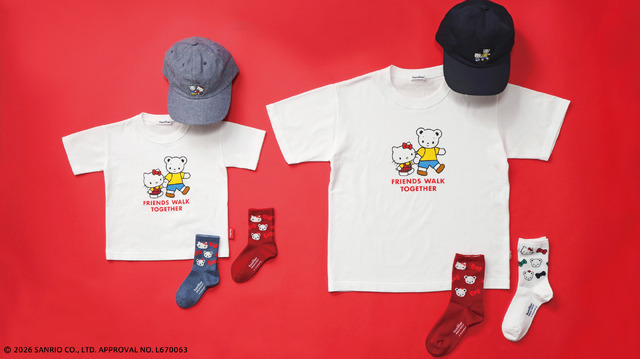 Tシャツ〈KIDS〉11,000円～/帽子〈KIDS〉9,900円/ソックス〈KIDS〉2,750円/Tシャツ　14,300円/帽子 10,450円/ソックス 2,750円 ※税込