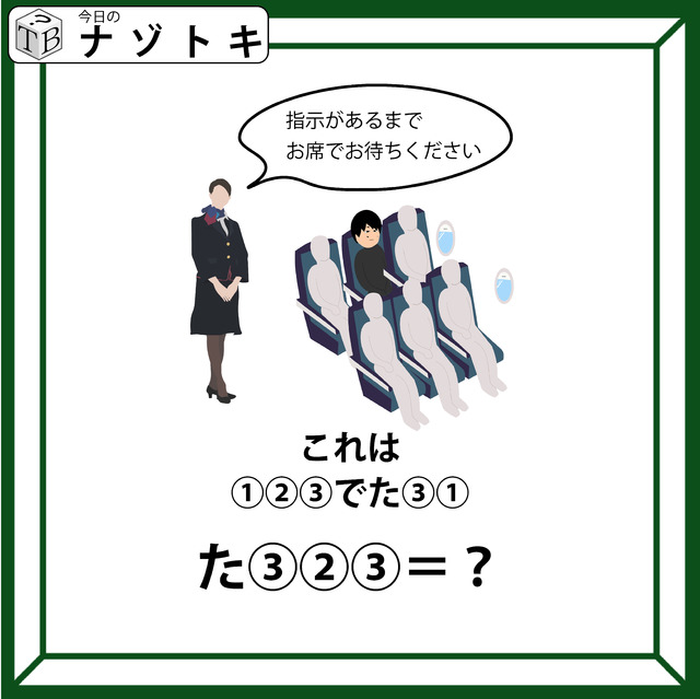 クイズです！「指示があるまでお席でお待ちください」イラストを言葉に直してみましょう【難易度LV２.・甘口】
