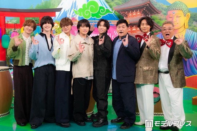 （左から）宮田俊哉、玉森裕太、横尾渉、二階堂高嗣、千賀健永、富澤たけし、藤ヶ谷太輔、伊達みきお（C）モデルプレス