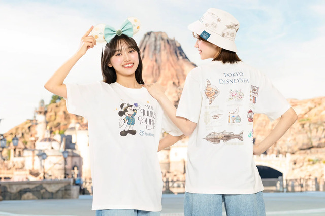 カチューシャ、Tシャツ　東京ディズニーシー25周年“スパークリング・ジュビリー”©Disney ©Disney/Pixar