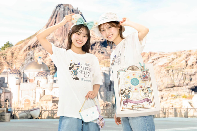 カチューシャ、Tシャツ　東京ディズニーシー25周年“スパークリング・ジュビリー”©Disney ©Disney/Pixar