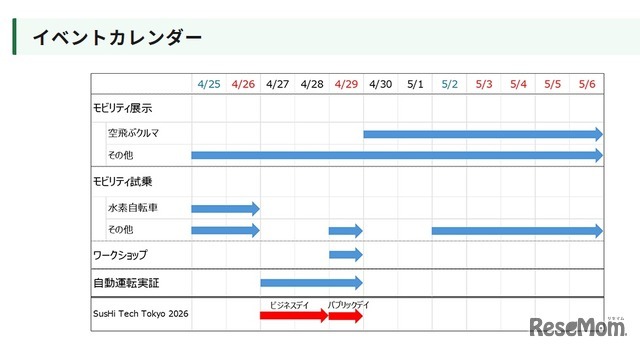 イベントカレンダー
