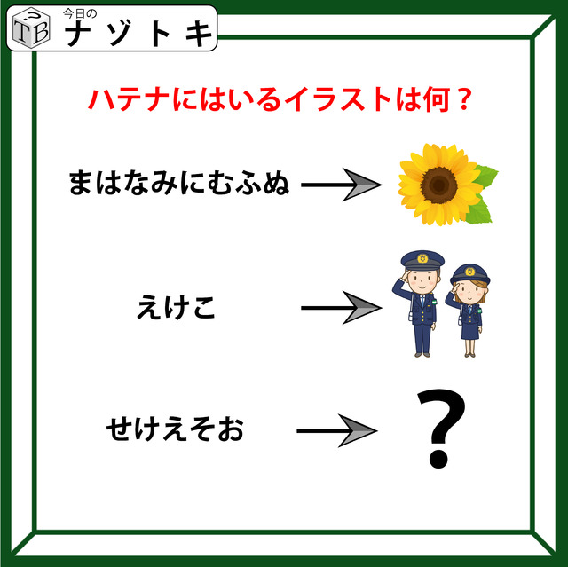 クイズです！「まはなみにむふぬ→太陽みたいな夏の花」。ということは、この文字列にはどんな意味があるのでしょう【難易度LV.３・中辛】