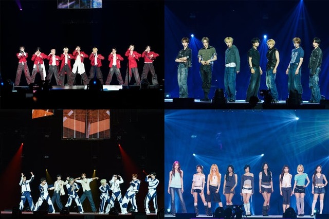 （上段）JO1、ALPHA DRIVE ONE（下段）NiziU、FLARE U、MODYSSEY「KCON JAPAN 2026」（C）CJ ENM Co., Ltd, All Rights Reserved