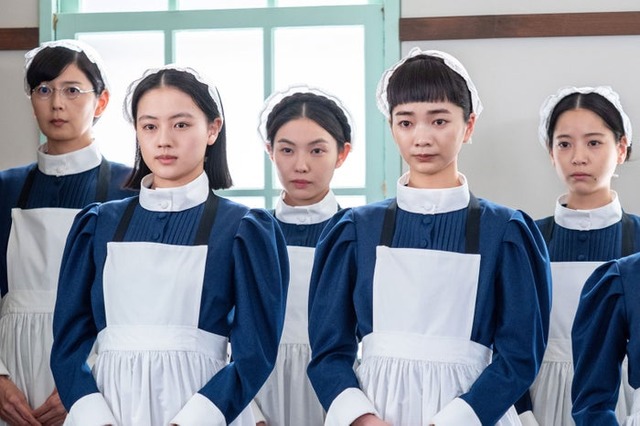 菊池亜希子、上坂樹里、木越明、見上愛、中井友望「風、薫る」第31話（C）NHK
