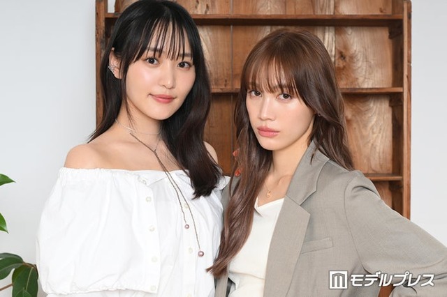 モデルプレスのインタビューに応じた菅井友香、中村ゆりか（C）モデルプレス