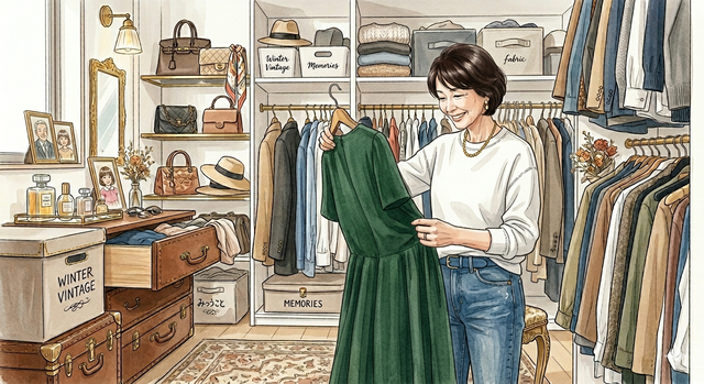 40代50代の服が捨てられない問題。「無理に捨てなくてもいいんじゃない？だって、買うのも歓び。思い出も大切」