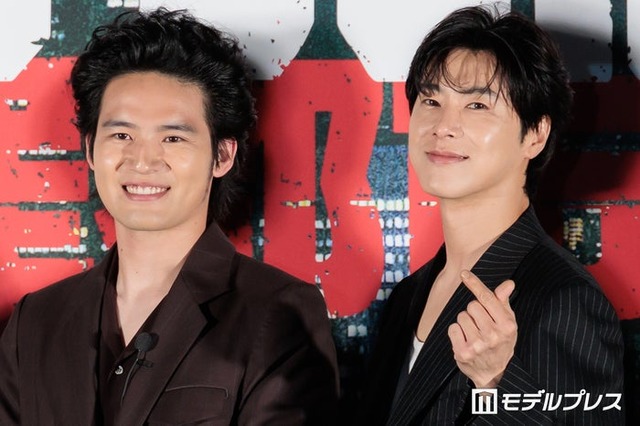 映画「TOKYO BURST-犯罪都市-」公開直前イベントに出席した水上恒司、ユンホ（C）モデルプレス