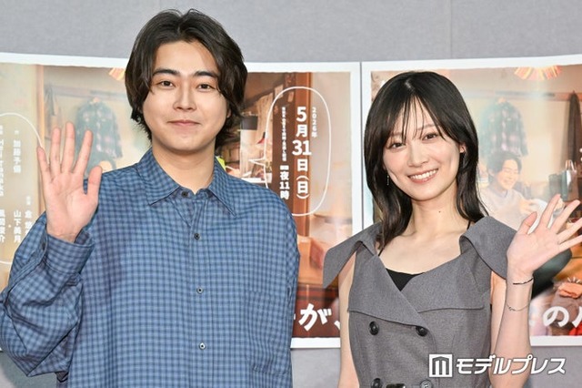「ある日彼女のパンティーが、」の完成会見に出席した倉悠貴、山下美月（C）モデルプレス