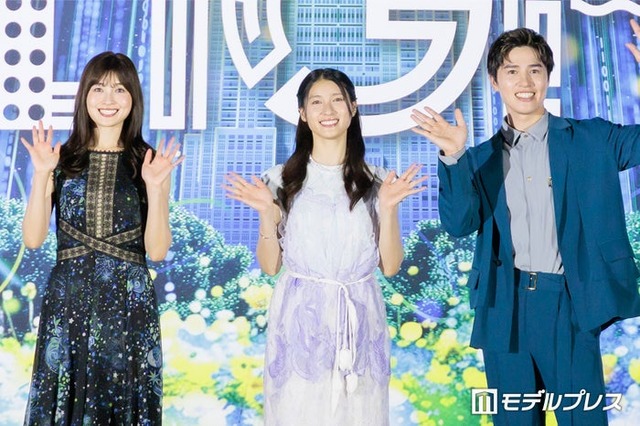 「TOKYO LIGHTS 2026」プロジェクションマッピング国際大会Grand Finaleに登場した土屋炎伽、土屋太鳳、土屋神葉（C）モデルプレス