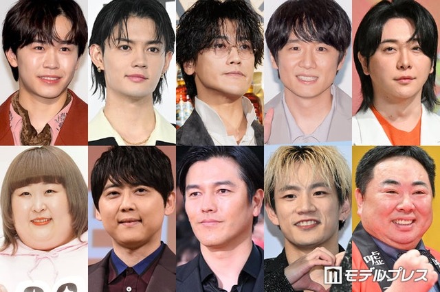 （上段左から）鈴木福、佐野勇斗、赤西仁、風間俊介、大森元貴（下段左から）（C）塚地武雅、梶裕貴、要潤、浦川翔平、かなでモデルプレス