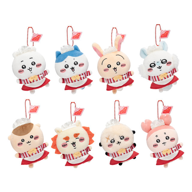 ちいかわレストランオリジナルグッズホール担当なマスコット(全8種)各\1,540（税込）