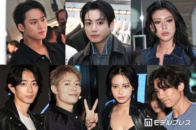 （左上から）MINGYU（ミンギュ）、Jung Kook（ジョングク）三吉彩花（左下から）駒木根葵汰、塩野瑛久、安斉星来、安達祐人（C）モデルプレス