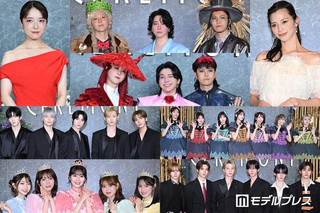 （上段左から）上白石萌音、Mrs. GREEN APPLE（上が1日目・下が2日目）、中条あやみ（中段左から）TOMORROW X TOGETHER、FRUITS ZIPPER（下段左から）超ときめき宣伝部、TWS（C）モデルプレス