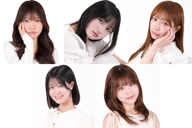 「ミス慶應コンテスト2026」ファイナリスト／上段左から：キム イェリムさん、篠川桃音さん、小林楓さん／下段左から：岡本もあさん、荒井莉紗子さん（提供画像）