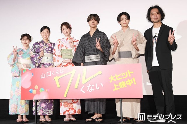 （左から）上原あまね、上坂樹里、高橋ひかる、高橋恭平、岩瀬洋志、守屋健太郎監督（C）モデルプレス