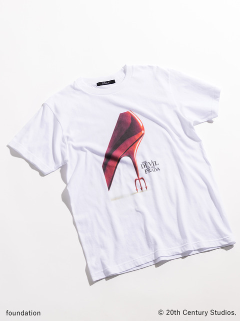 ヒールTシャツ　ホワイト／ブラック　￥6,490
