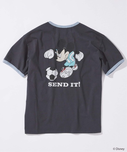 MICKEY MOUSE / ミッキー マウス 別注 サッカー プリント Tシャツ ©Disney