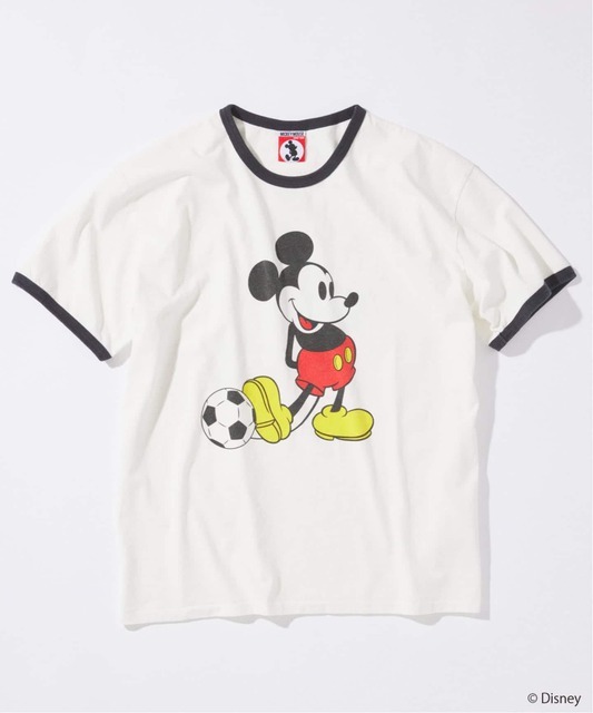 MICKEY MOUSE / ミッキー マウス 別注 サッカー プリント Tシャツ ©Disney
