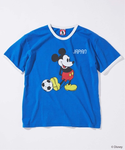 MICKEY MOUSE / ミッキー マウス 別注 サッカー プリント Tシャツ ©Disney