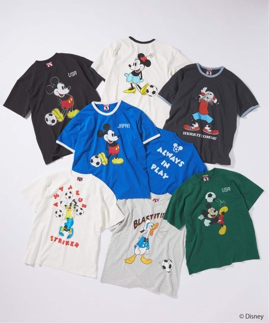 MICKEY MOUSE / ミッキー マウス 別注 サッカー プリント Tシャツ ©Disney