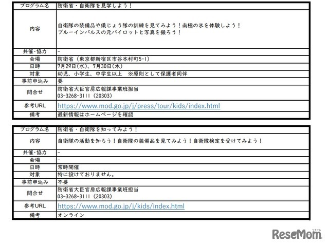 防衛省 2026年度こども霞が関見学デー