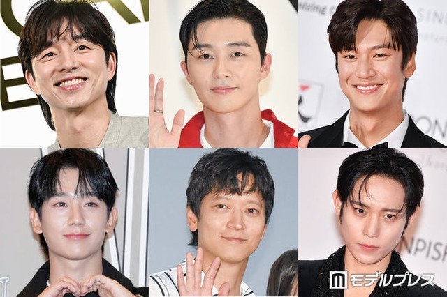 （上段左から）コン・ユ、ナ・イヌ （C）モデルプレス（下段左から）チョン・ヘイン／Photo by Getty Images、カン・ドンウォン、キム・ヨンデ（C）モデルプレス