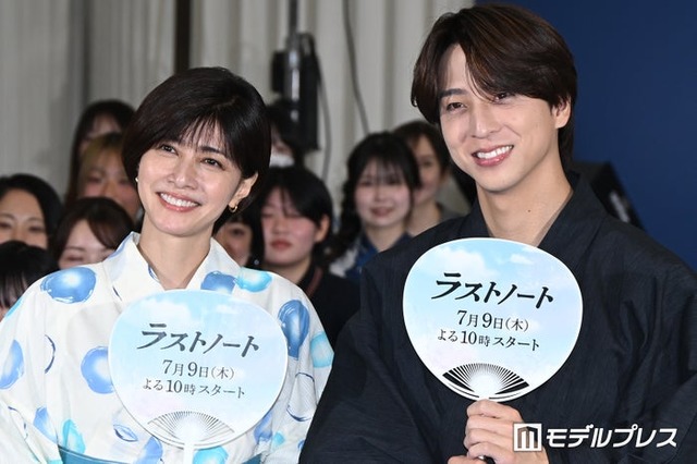 「ラストノート」七夕トークイベントに出席した内田有紀、寺西拓人（C）モデルプレス