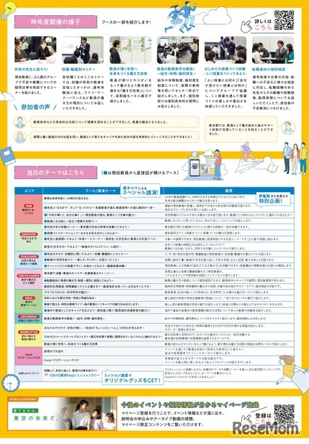 「TOKYO 教育 Festa！」チラシ